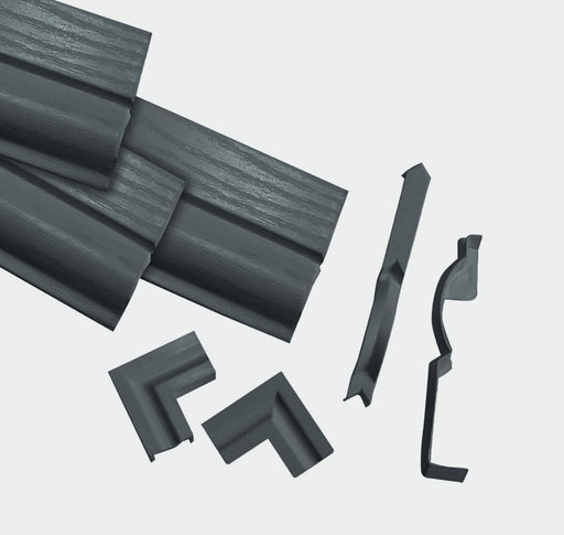Anthracite Grey Woodgrain Ogee Architrave Single Door Kit