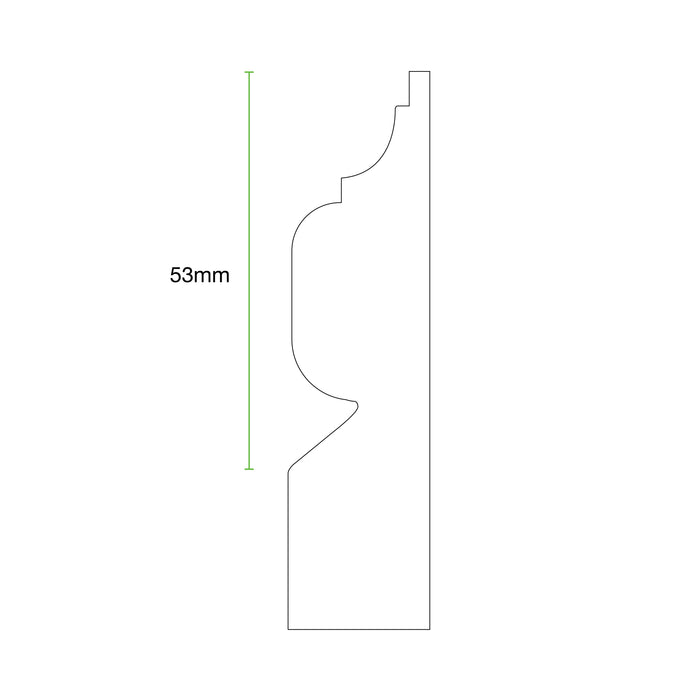 Unprimed Torus II MDF Architrave