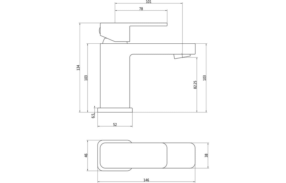 Ardina Cloakroom Basin Mixer & Waste - Chrome