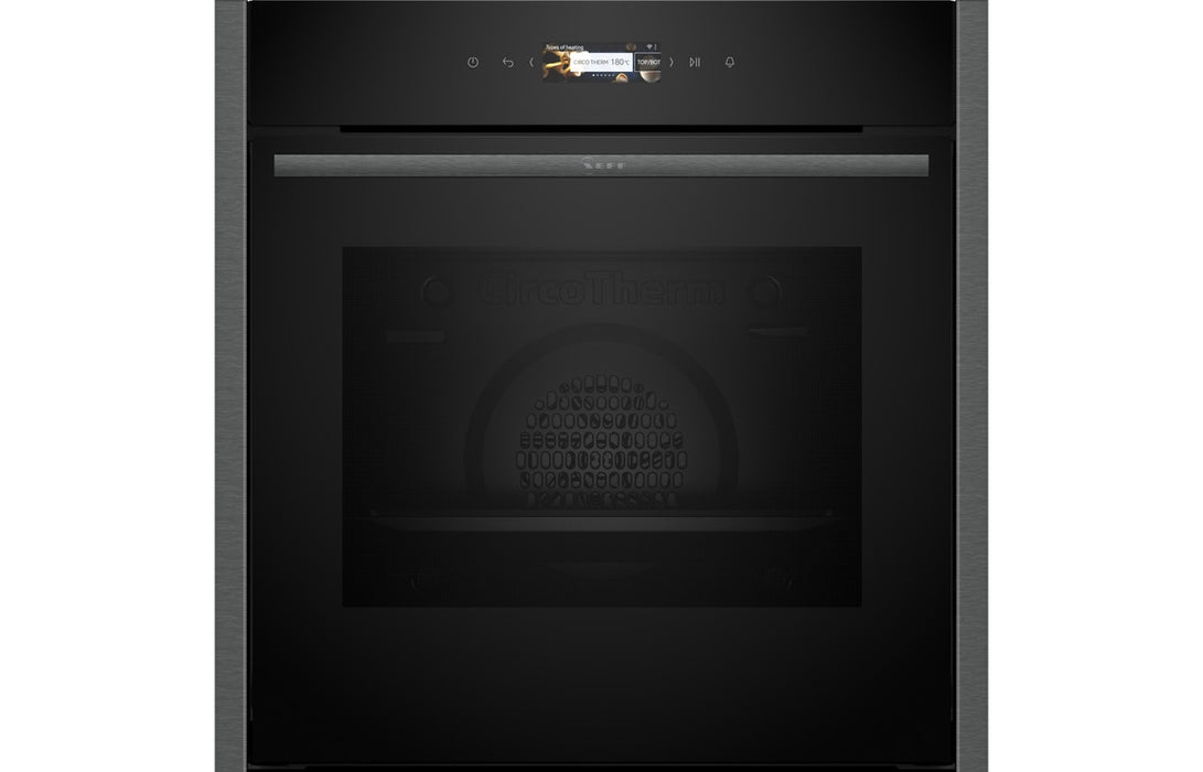 Neff N70 B24CR31G0B Single Electric Oven - Black w/Graphite Trim