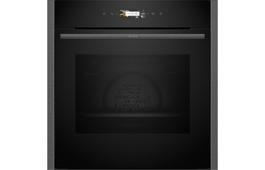 Neff N70 B24CR71G0B Single Pyrolytic Oven - Black w/Graphite Trim