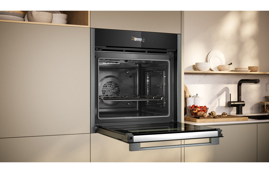 Neff N70 B24CR71G0B Single Pyrolytic Oven - Black w/Graphite Trim