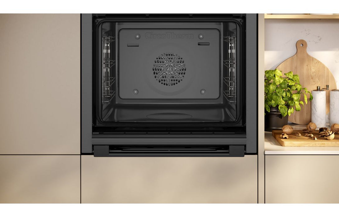 Neff N50 B3ACE4AG3B Single Slide&Hide® Electric Oven - Graphite Grey