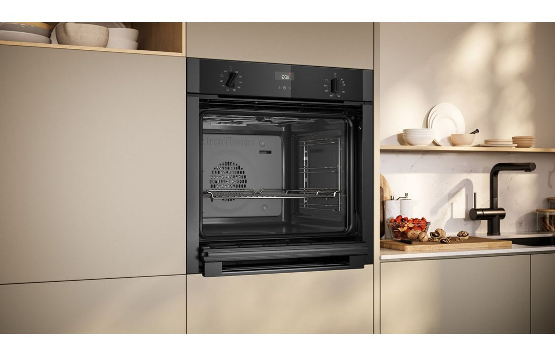 Neff N50 B3ACE4AG3B Single Slide&Hide® Electric Oven - Graphite Grey