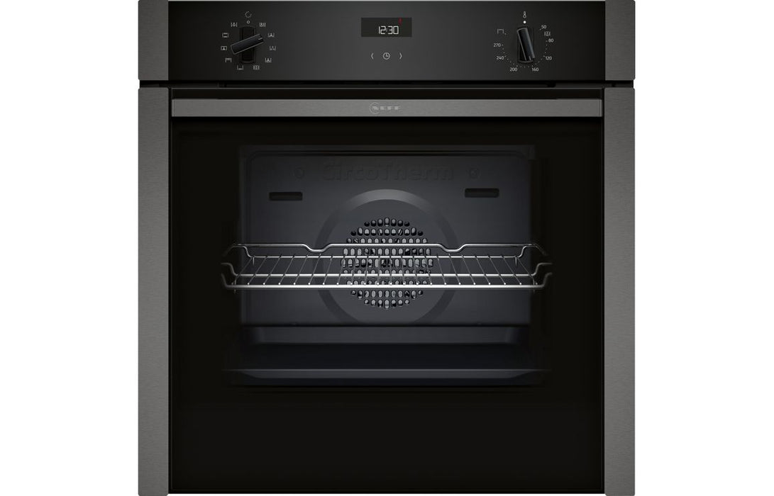 Neff N50 B3ACE4AG3B Single Slide&Hide® Electric Oven - Graphite Grey