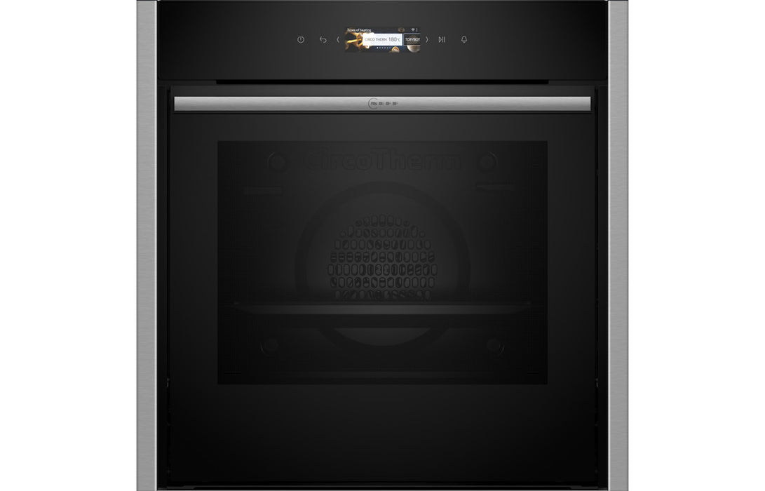 Neff N70 B54CR31N0B Single Slide & Hide® Electric Oven - Black w/Steel Trim