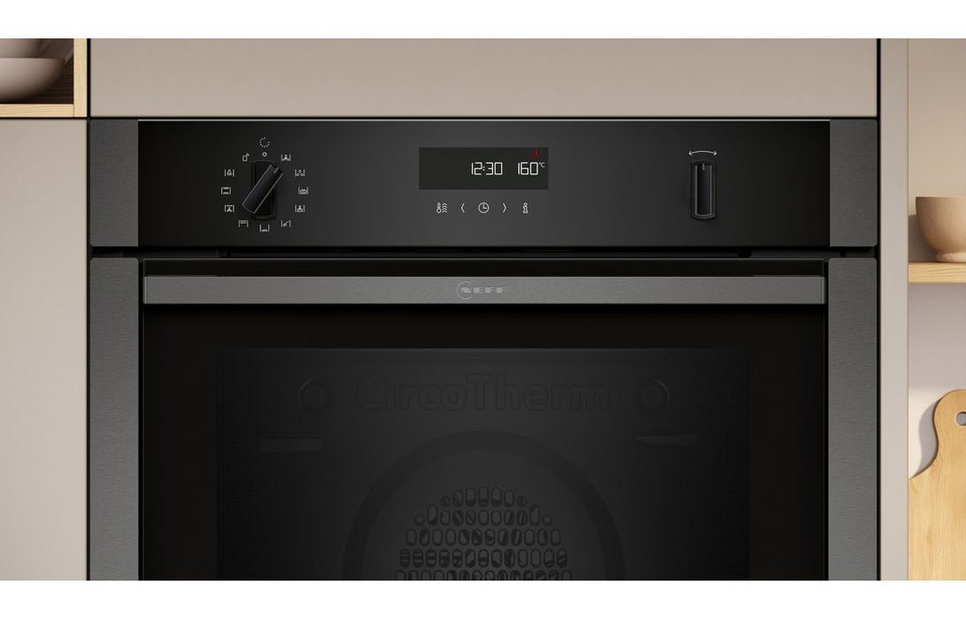 Neff N50 B6ACH7AG7B Single Slide&Hide® Pyrolytic Oven - Graphite Grey