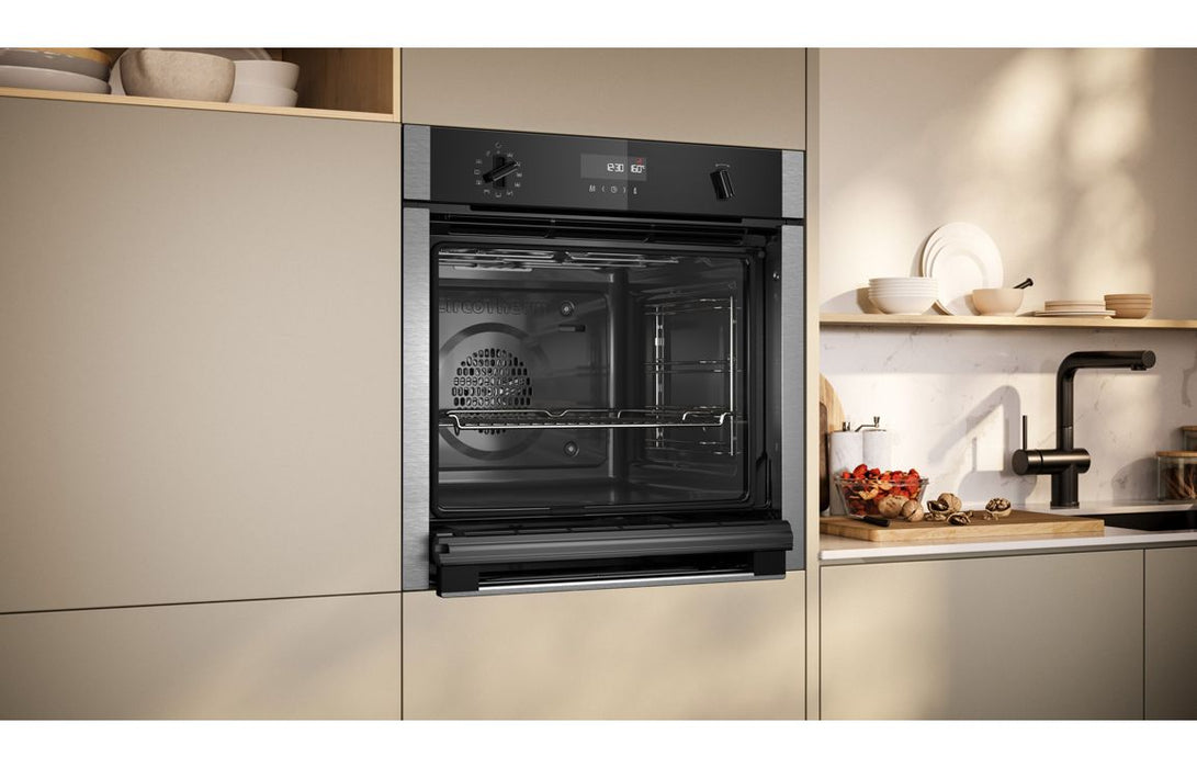 Neff N50 B6ACH7AN7B Single Slide&Hide® Pyrolytic Oven - St/Steel