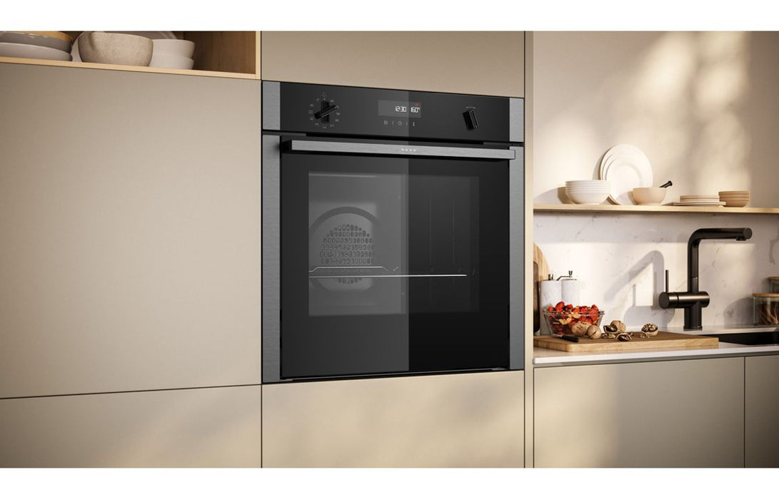 Neff N50 B6ACH7AN7B Single Slide&Hide® Pyrolytic Oven - St/Steel