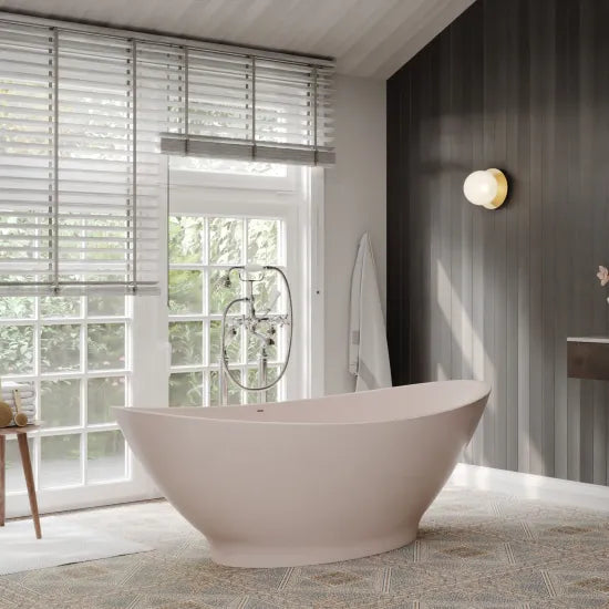 BC Designs Kurv 1890mm Pale Peach Freestanding Bath