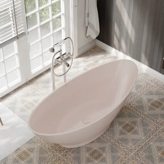 BC Designs Kurv 1890mm Pale Peach Freestanding Bath