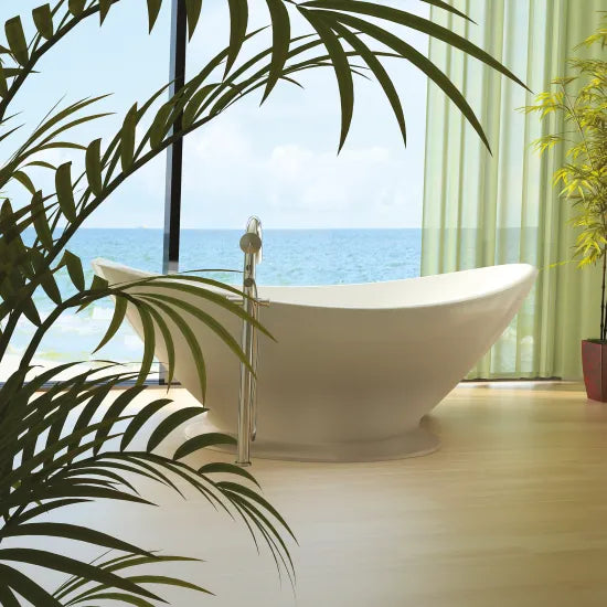 BC Designs Kurv Matt White Bath Plinth