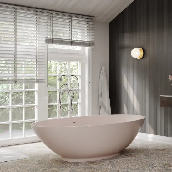 BC Designs Tasse 1770mm Pale Peach Freestanding Bath