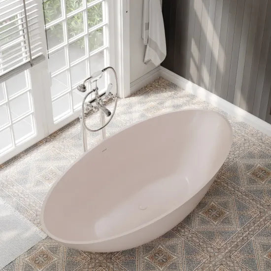 BC Designs Tasse 1770mm Pale Peach Freestanding Bath