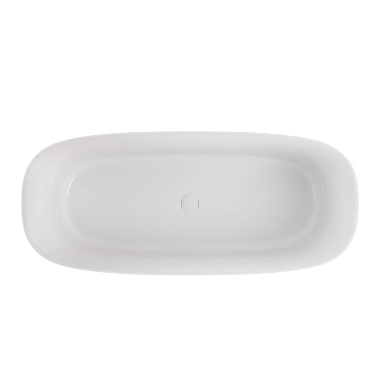 BC Designs Bampton 1555mm Matt White Freestanding Bath