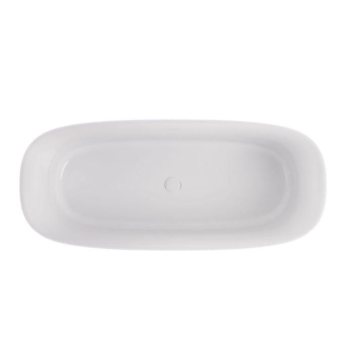 BC Designs Bampton 1555mm Matt White Freestanding Bath