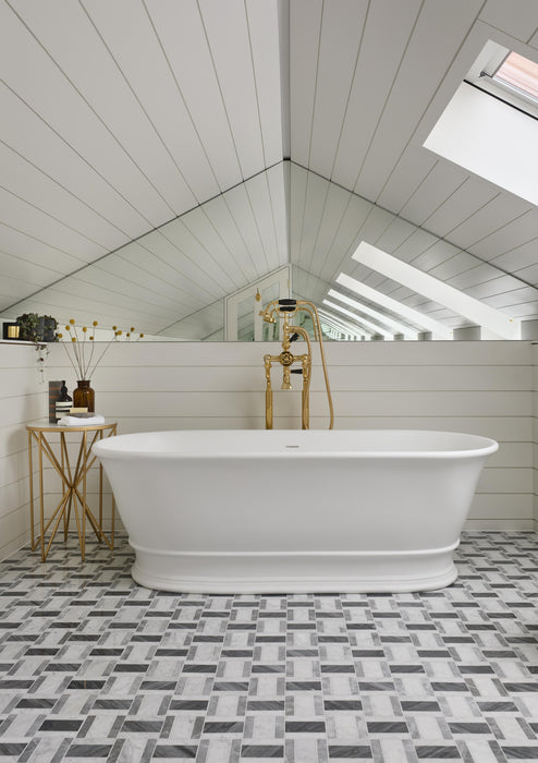 BC Designs Bampton 1555mm Matt White Freestanding Bath