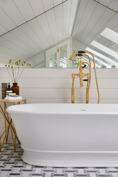 BC Designs Bampton 1555mm Matt White Freestanding Bath