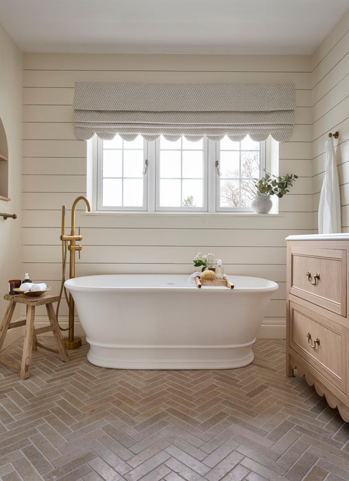 BC Designs Bampton 1555mm Matt White Freestanding Bath