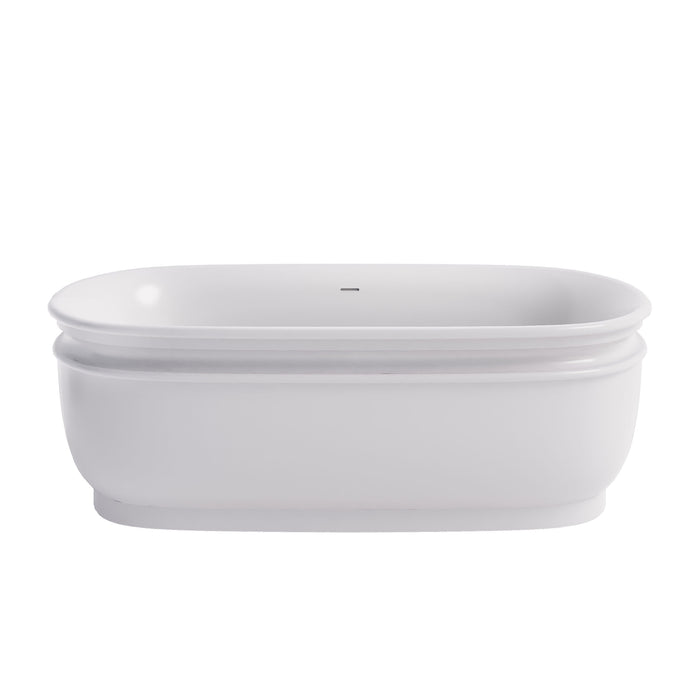 BC Designs Aston 1720mm Matt White Freestanding Bath