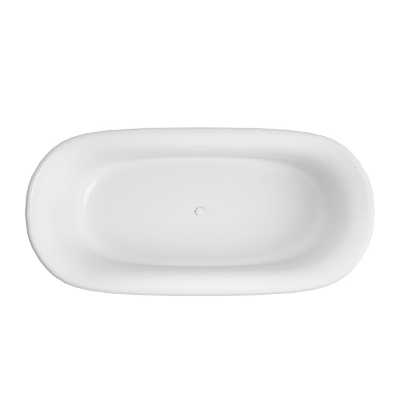 BC Designs Aston 1720mm Matt White Freestanding Bath