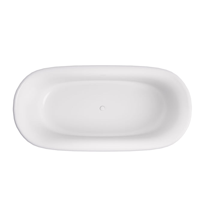 BC Designs Aston 1720mm Matt White Freestanding Bath