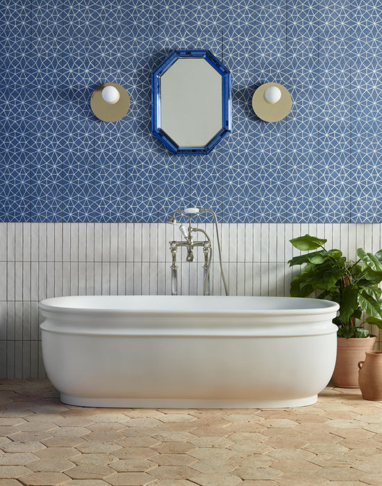 BC Designs Aston 1720mm Matt White Freestanding Bath