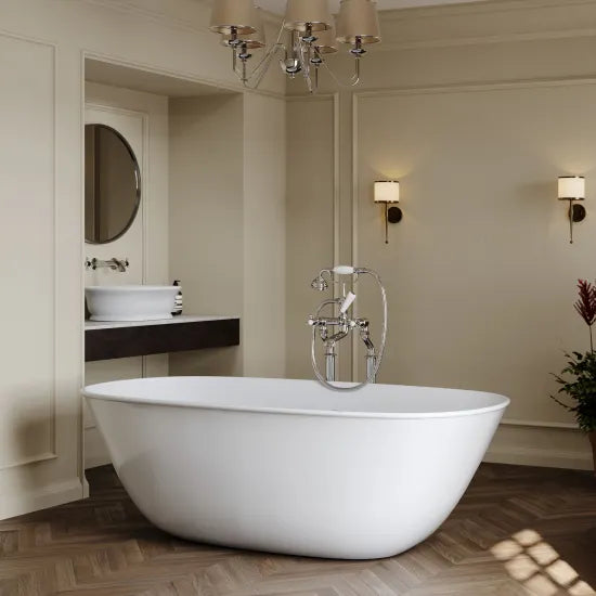 BC Designs Omnia 1615mm Matt White Freestanding Bath