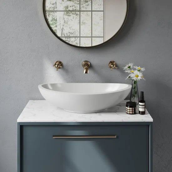 BC Designs Kurv 615mm  Oval Vessel Basin