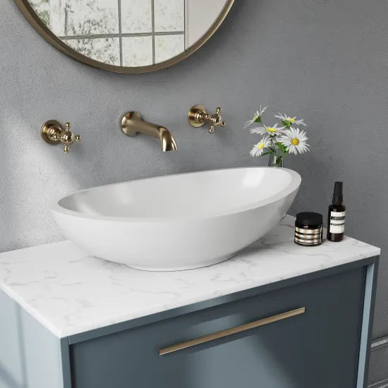 BC Designs Kurv 615mm  Oval Vessel Basin