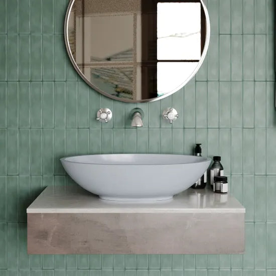 BC Designs Gio 575mm  Oval Vessel Basin