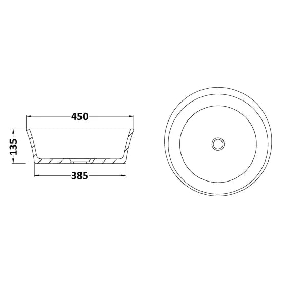BC Designs Delicata 450mm  Round Vessel Basin