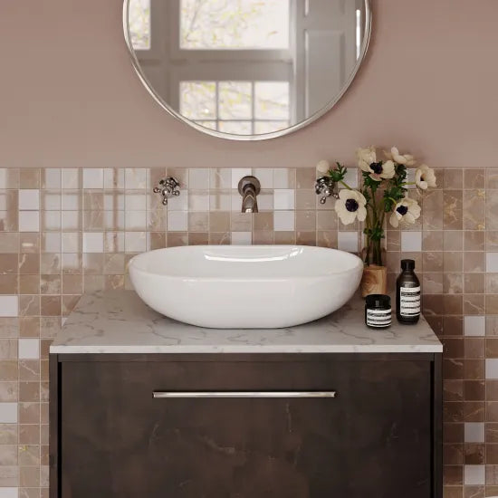BC Designs Crea 575mm  Oval Vessel Basin
