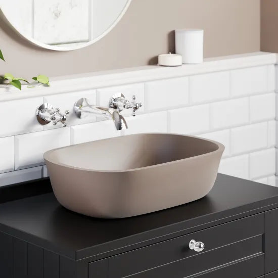 BC Designs Vive 530mm  Soft Square Vessel Basin