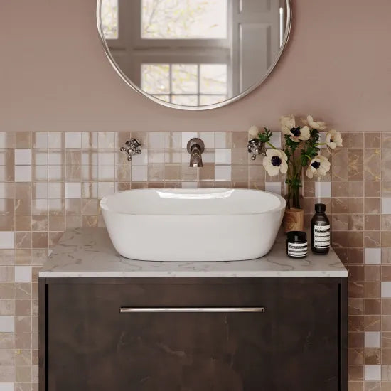 BC Designs Vive 530mm  Soft Square Vessel Basin