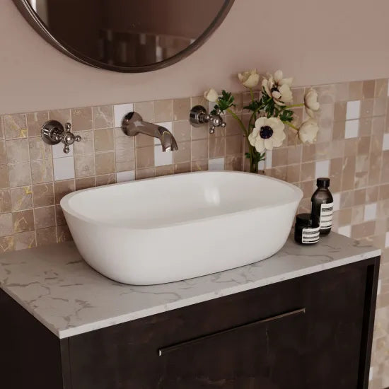 BC Designs Vive 530mm  Soft Square Vessel Basin