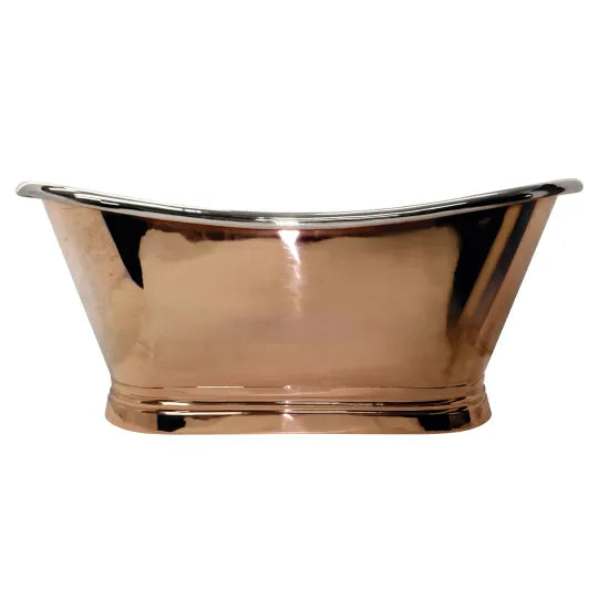 BC Designs 1500mm Copper Outer Nickel Inner Freestanding Boat Bath