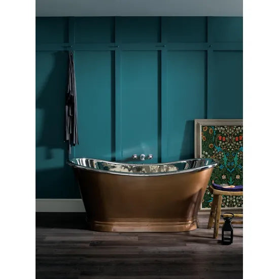 BC Designs 1700mm Antique Copper Nickel Freestanding Boat Bath