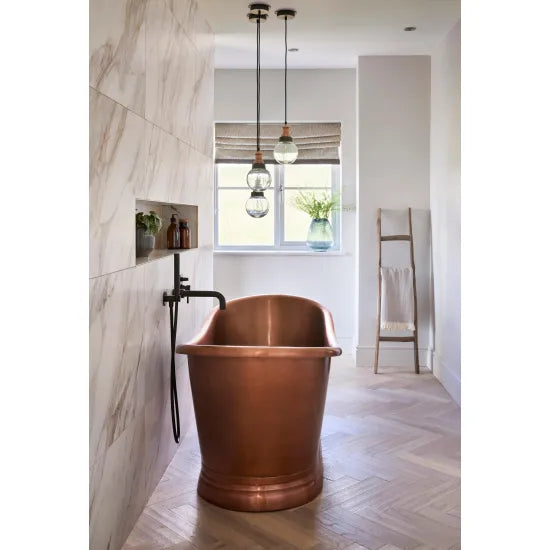 BC Designs 1700mm Antique Copper Freestanding Boat Bath