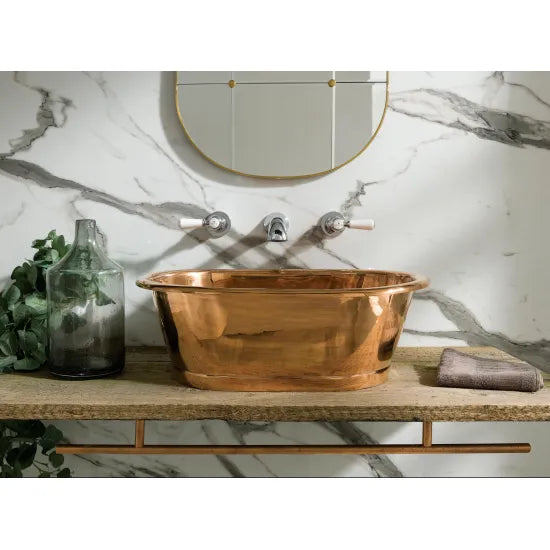 BC Designs 550mm Copper Oval Vessel Basin