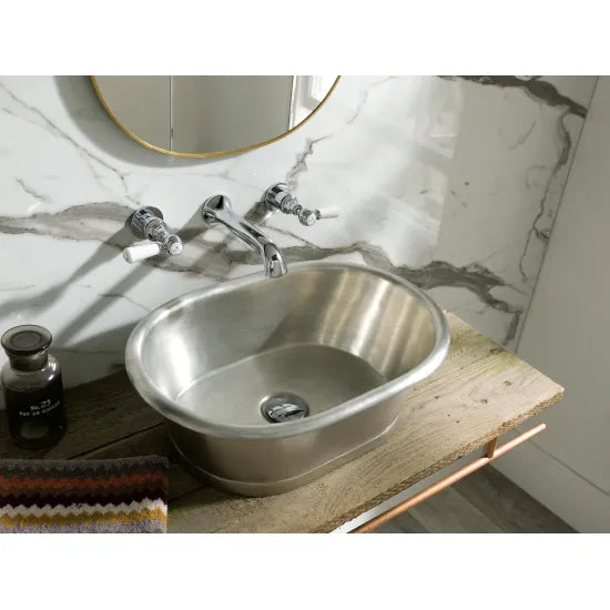 BC Designs 550mm Tin Oval Vessel Basin