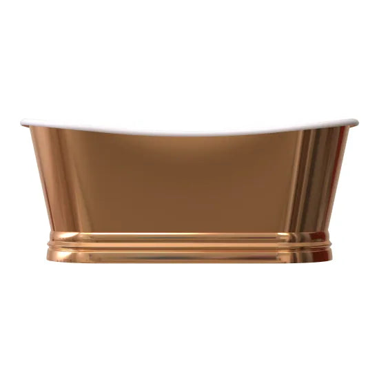 BC Designs 1800mm Copper Outer/Acrylic Inner Roll Top Freestanding Boat Bath