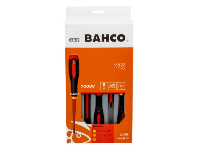 BE-9881S ERGO™ VDE Insulated Screwdriver Set, 5 Piece