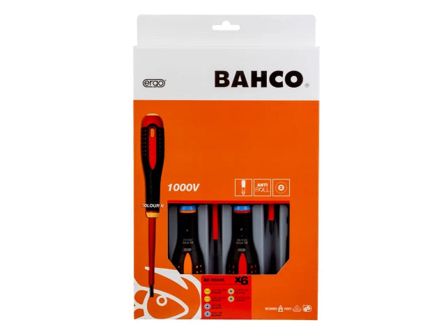 BE-9884S ERGO™ VDE Insulated Screwdriver Set, 6 Piece