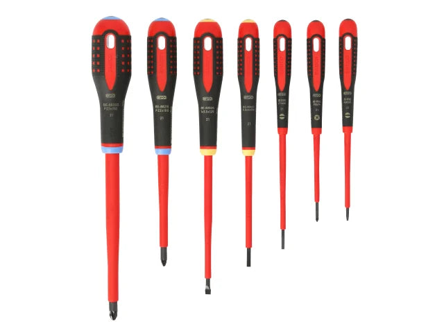BE-9888S ERGO™ VDE Insulated Screwdriver Set, 7 Piece