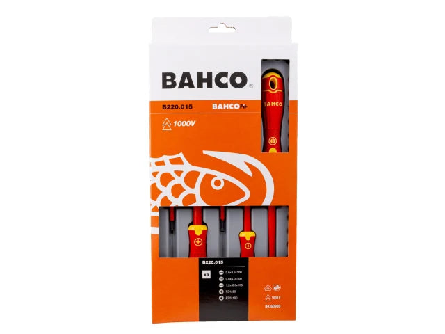 B220.015 BAHCOFIT Insulated Screwdriver Set, 5 Piece