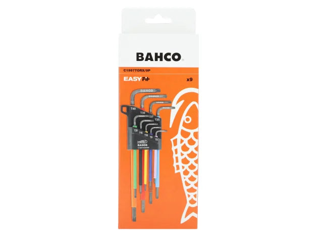 C1997TORX/9P Long TORX® Coloured L-Key Set, 9 Piece