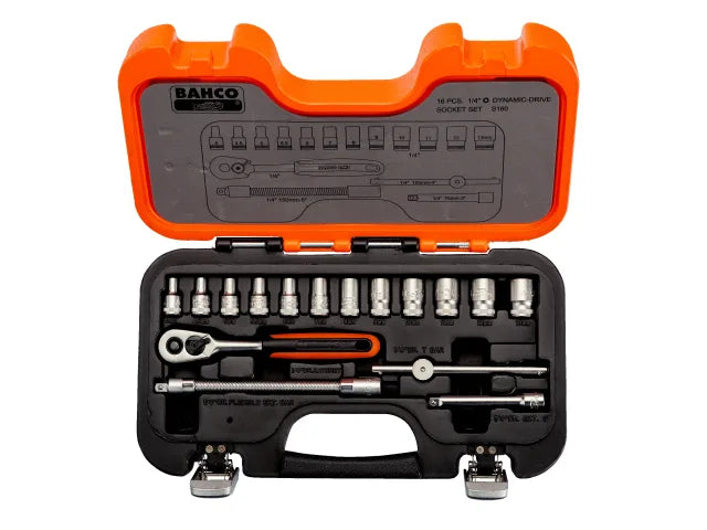 S160 1/4in Drive Socket Set, 16 Piece