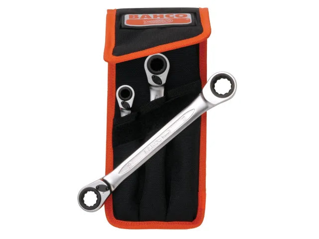 S4RM Series Reversible Ratchet Spanner Set, 4 Piece
