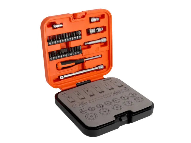 S51MC3H 3/8in Drive Standard and Deep Socket & 1/4in Bit Set, 51 Piece